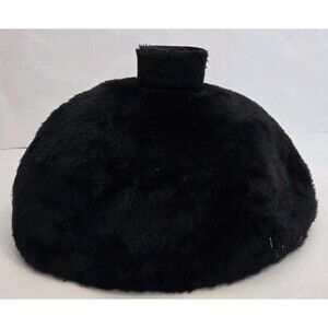 Vintage Betmar New York Hat Womens Bucket Faux Fur Black‎ Winter Old Money